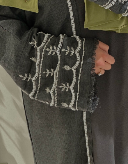 Abaya, Dark Grey - Afbeelding 2