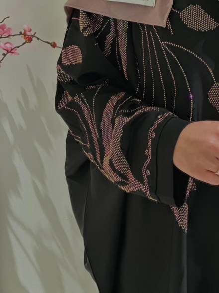 Abaya, Glittery Rose - Afbeelding 2