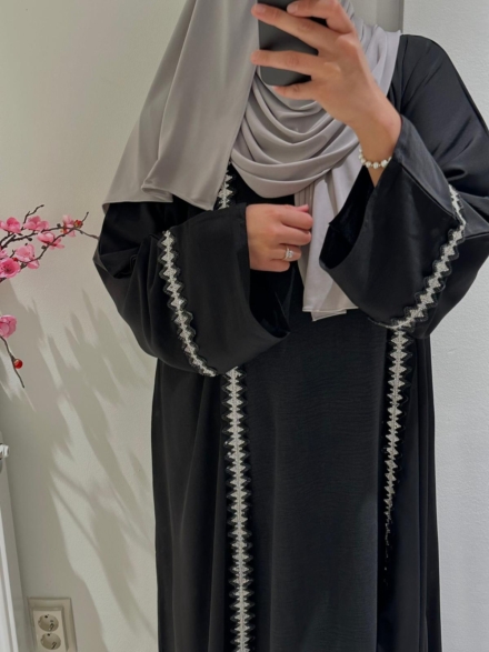 Abaya, Silver Black